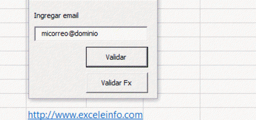Validar email en Excel con macros vba