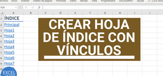Crear hoja de índice con hipervínculos a hojas de un archivo de Excel