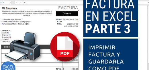 Factura en Excel Parte 3 - Imprimir factura y guardarla como PDF