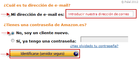 Crear una cuenta Amazon