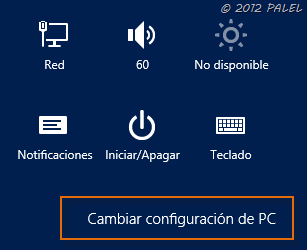 Cambiar configuración de PC - Windows 8