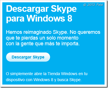 Descargar Skype para Windows 8