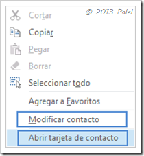 Contactos Outlook 2013 4