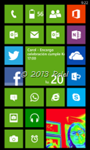Mi pantalla de Windows Phone
