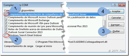 Complementos Outlook - Palel.es