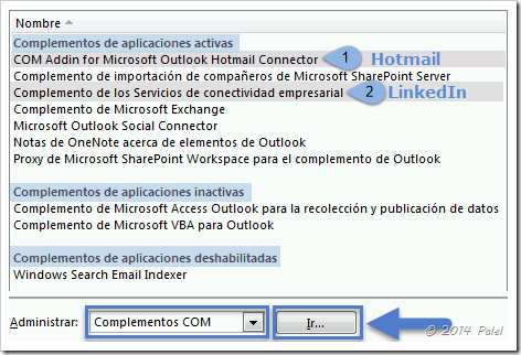 Complementos Outlook 2010 - Palel.es