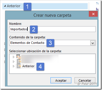 Exportar contactos desde WAB a Outlook 2013