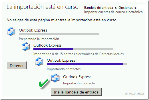 Importar contenido de Outlook Express en Outlook.com - Palel.es